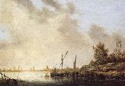 Aelbert Cuyp A River Scene with Distant Windmills china oil painting reproduction